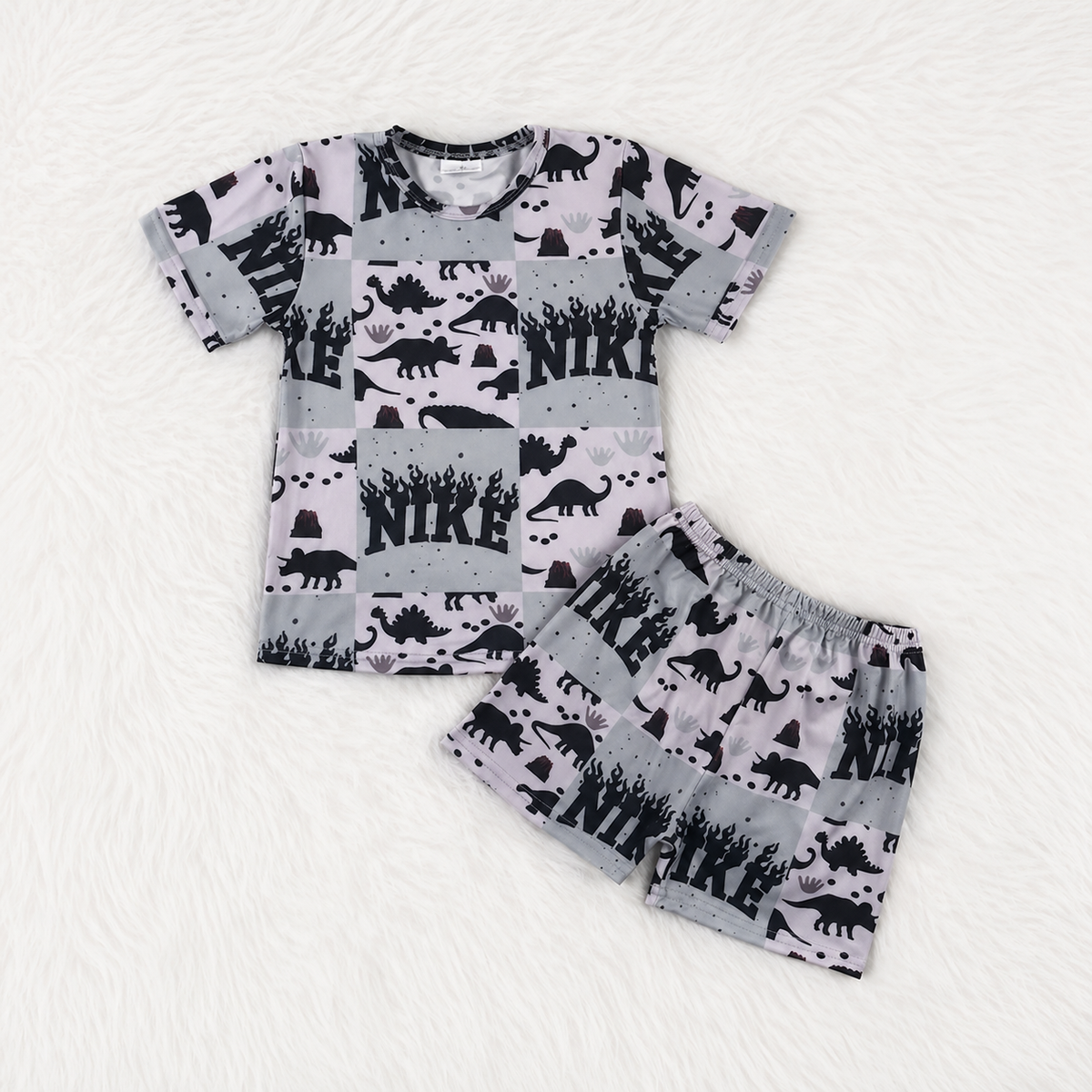Dino Patchwork Short Set