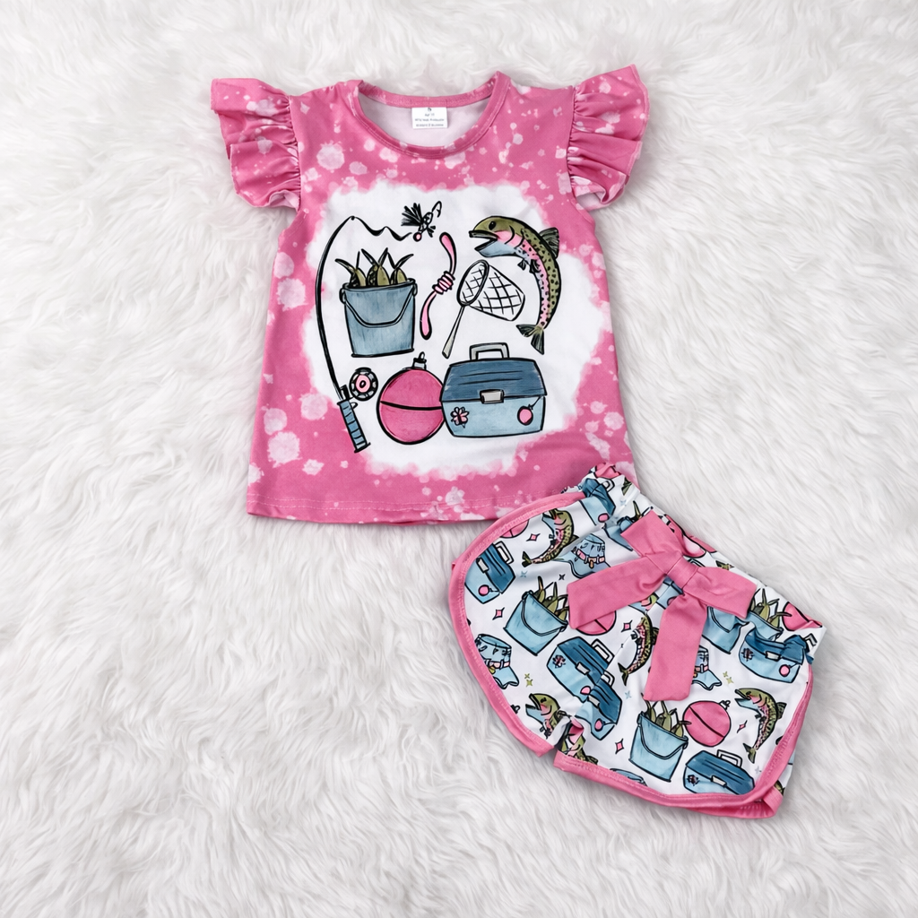 Girls Fishing Short Set