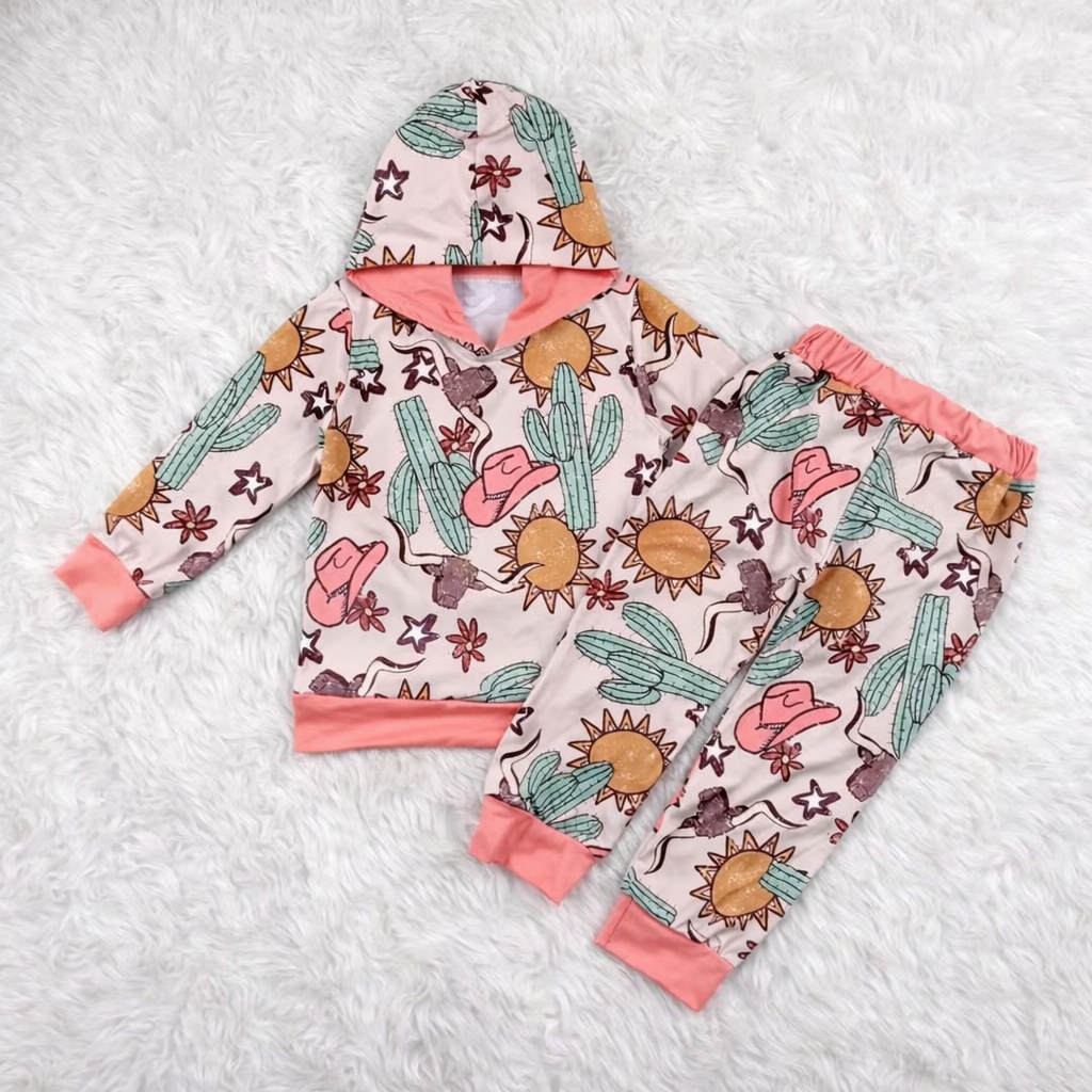 Neon Western Hoodie Set