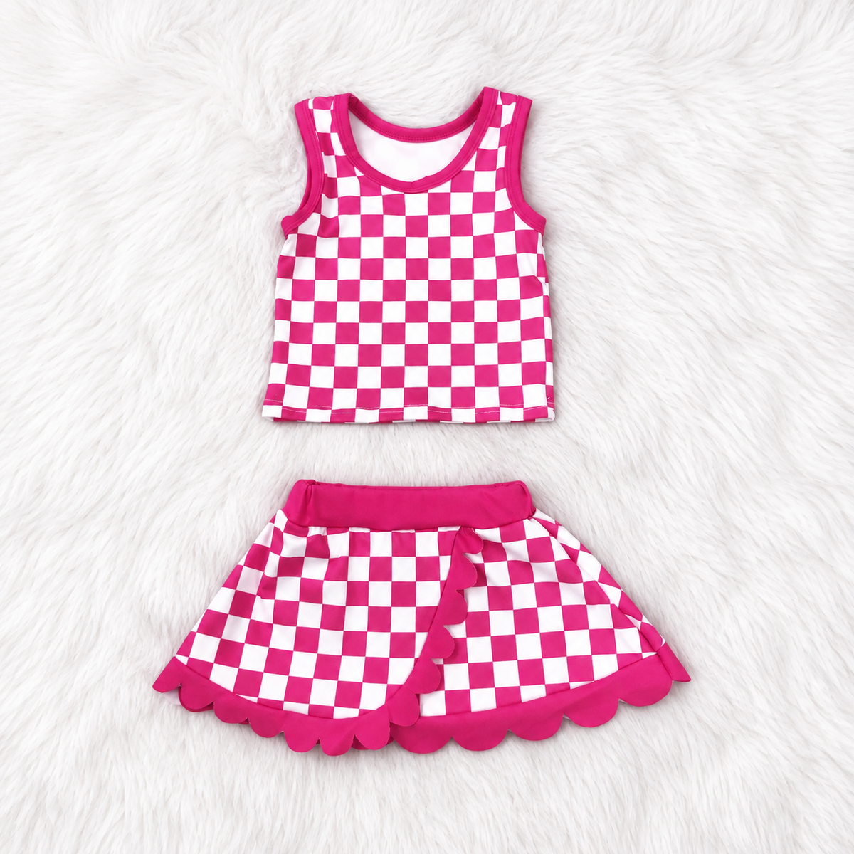 Pick Checkered Yoga Set