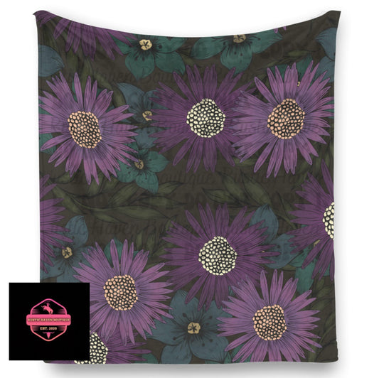 Moody Floral Blanket