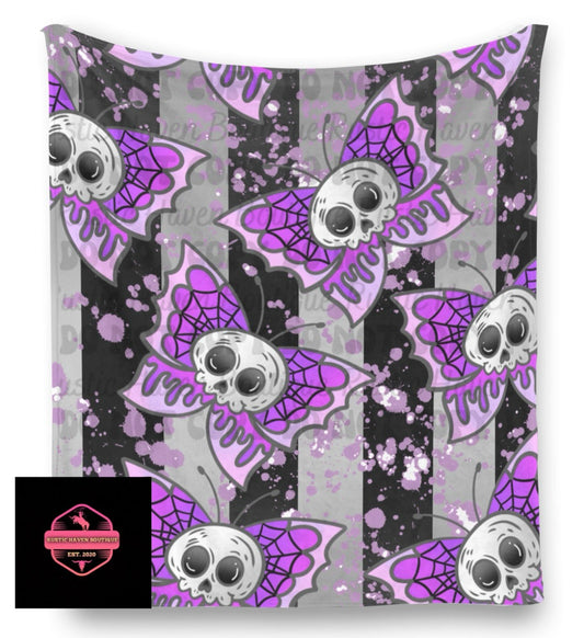 Skull Butterfly Blanket