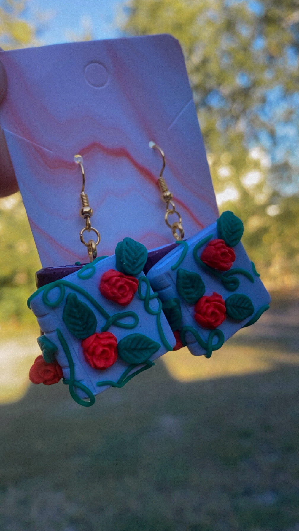 Clay Book Earrings