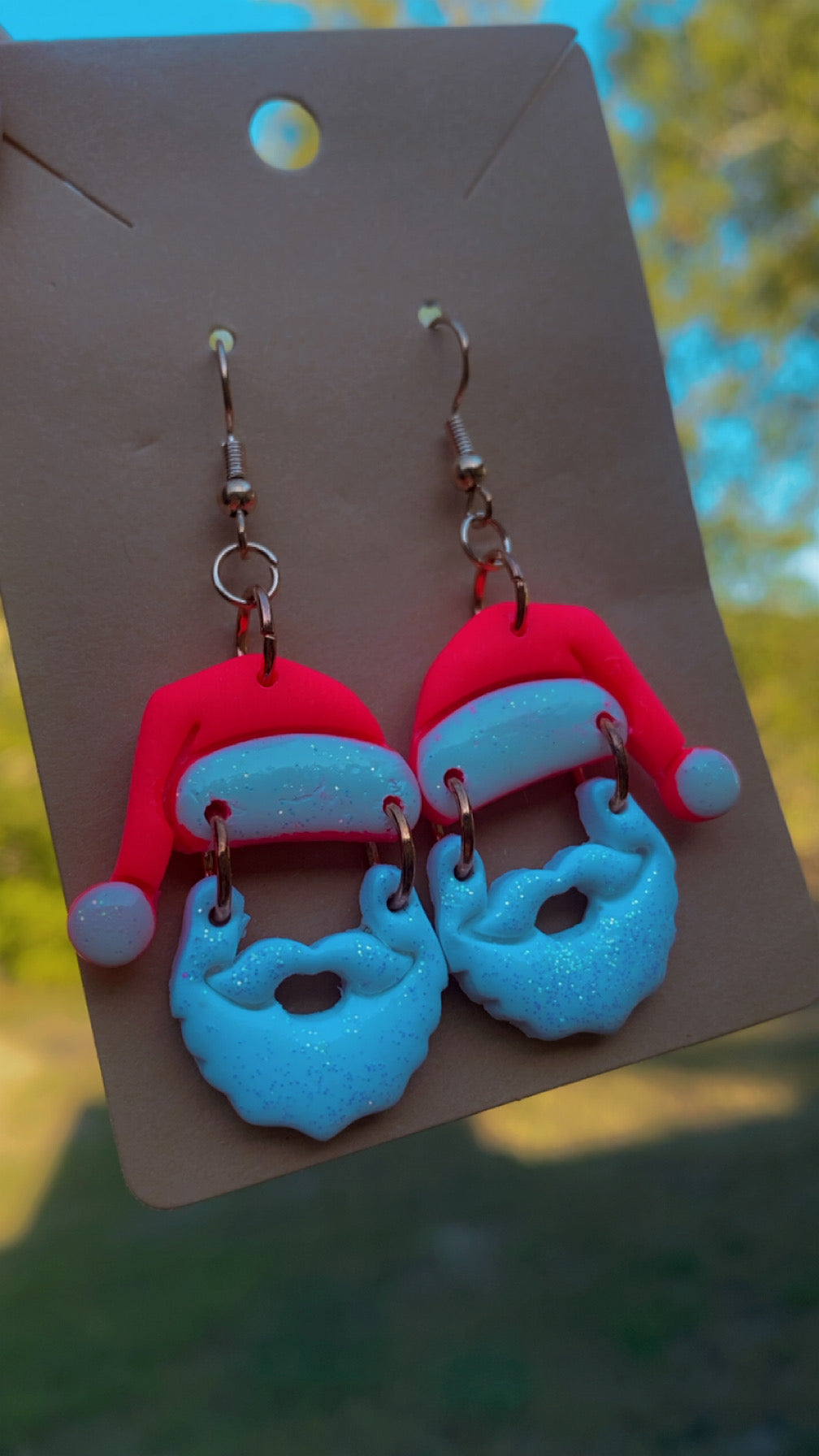 Clay Santa Earrings